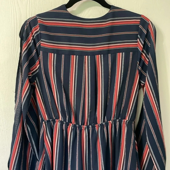 Monteau Los Angeles slit sleeve v neck midi dress size medium - Picture 6 of 8